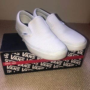 Vans perf leather slip on